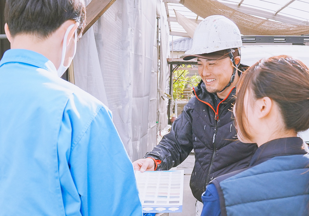 施工の説明の様子