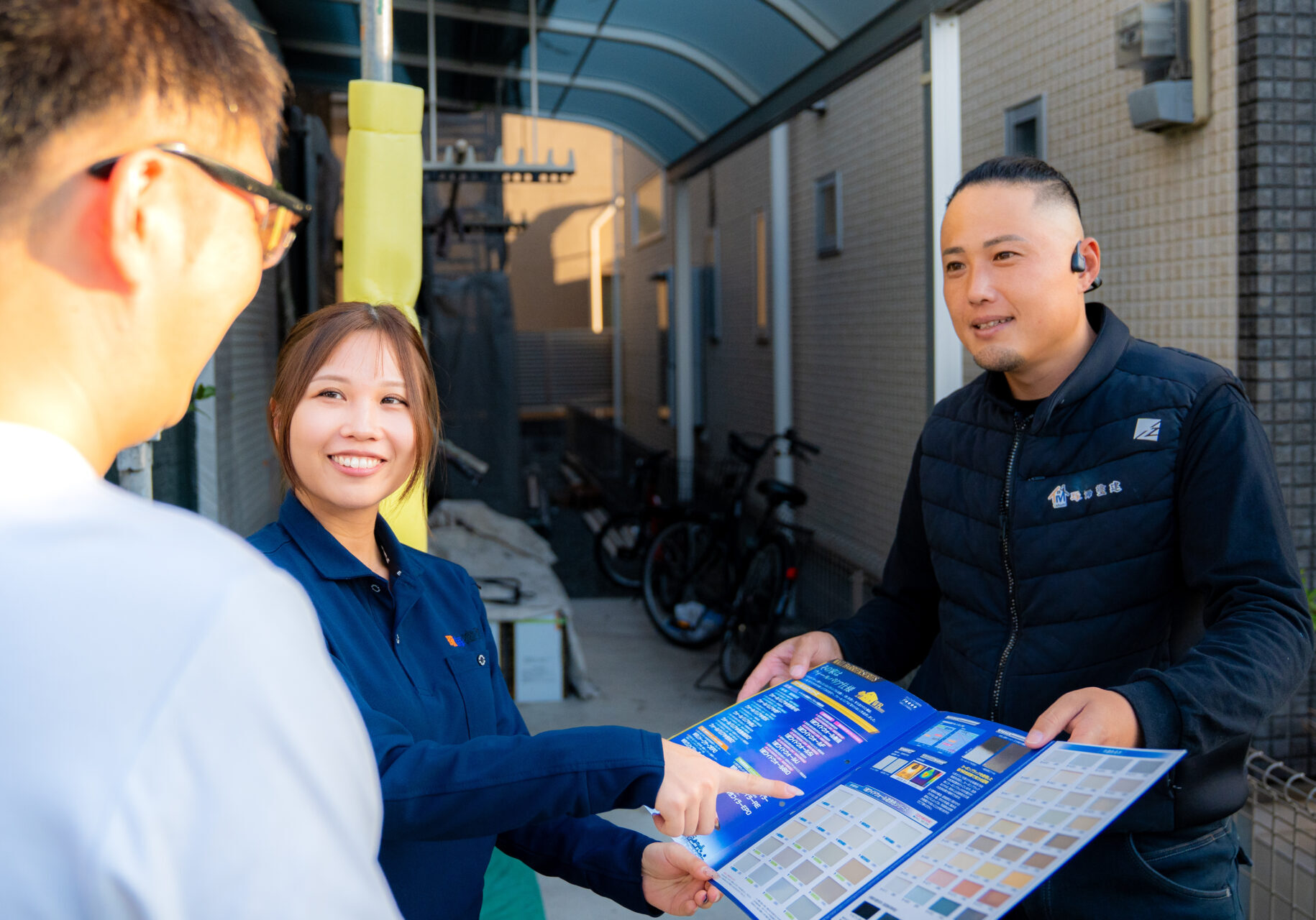 施工の説明の様子