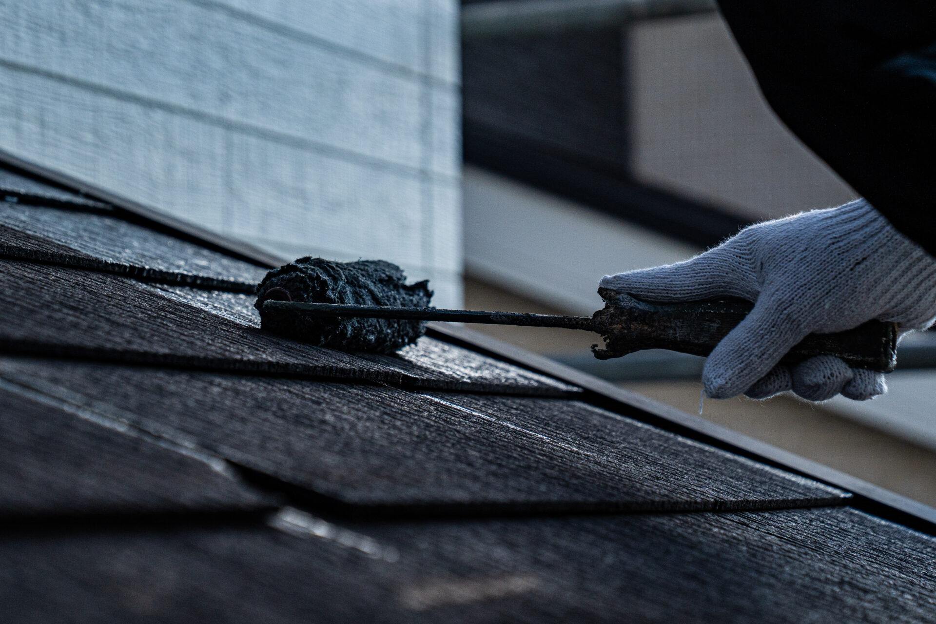 屋根塗装の様子